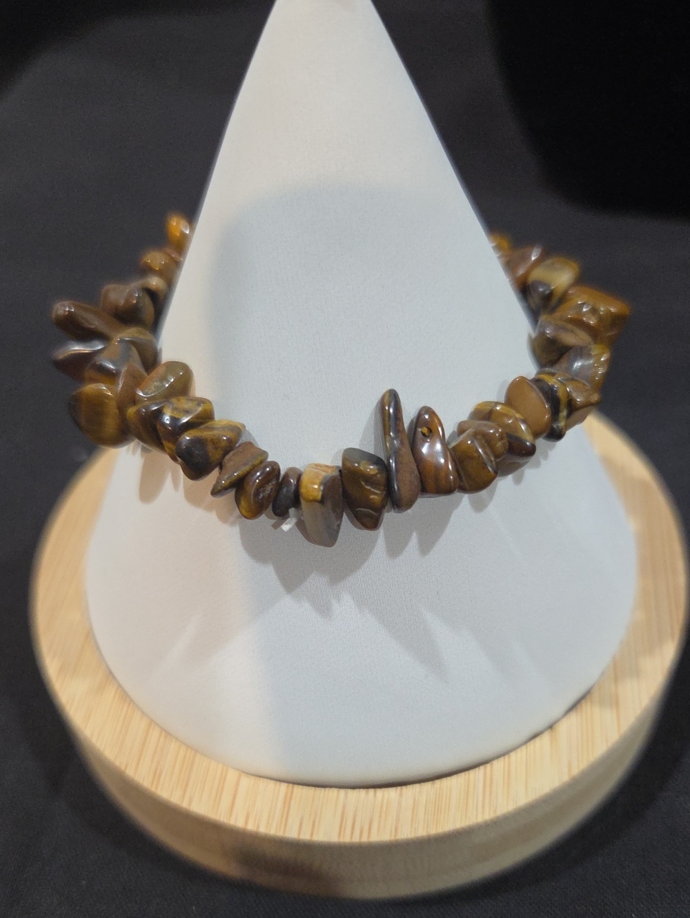 TIGERS EYE CRYSTAL CHIP STRETCH BRACELET